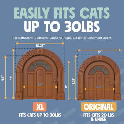 Purrfect Portal Meow Manor® XL Interior Cat Door – No-Flap Pet Door - Image 6