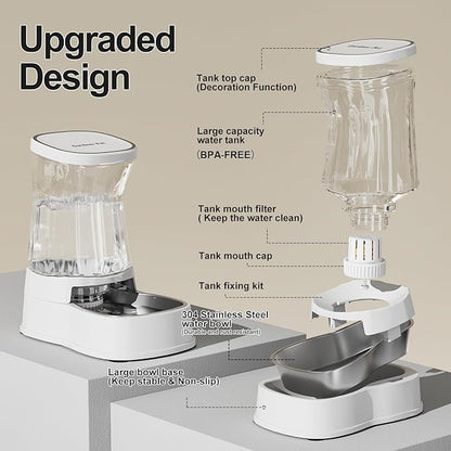 Gardner Pet Automatic Dog Water Dispenser Gravity Stainless Steel Water Waterer - Image 3