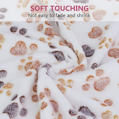 Comsmart Dog & Cat Blanket, Cute Paw Print, Soft Warm Fleece Throw - Image 3