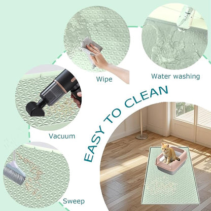 Cat Litter Mat for Litter Box, Silicone Large Cat Litter Trapping Mat - Image 6