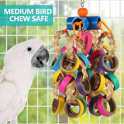 lovyoCoCo Bird Toys Conure Toys, Bird Parrot Foraging Shredder 24 Pcs Colorful - Image 5