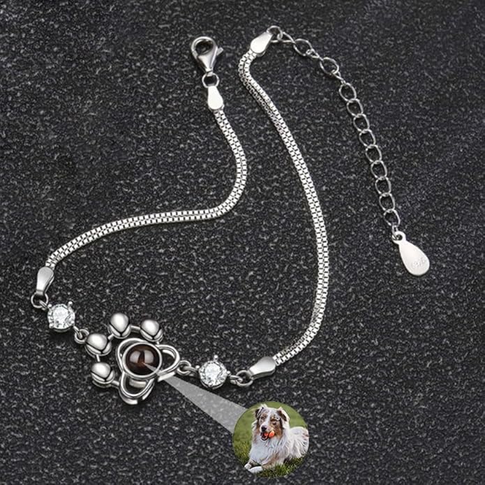 Custom Photo Projection Bracelet Dog Paw Bracelets Personalized Photo Bracelet - Image 3