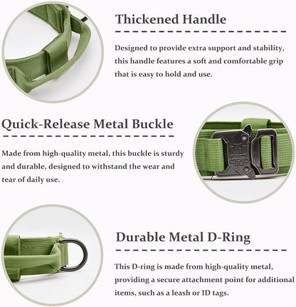 Tactical Dog Collar, Adjustable Military Training Nylon Dog Collar - Image 3