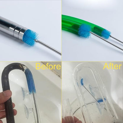 Aquarium Filter Brush Set, Flexible Double Ended Bristles Hose Pipe Cleaner - Image 6