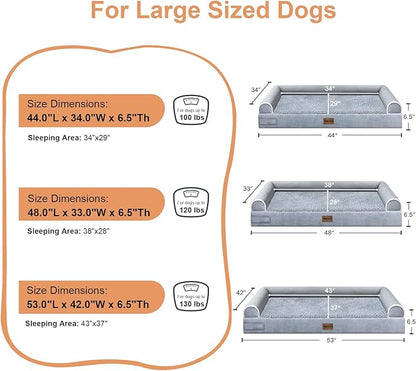 Large Dog Bed Orthopedic Washable: Beds Bolster XL Bed Big XLarge Dogs Memory - Image 6