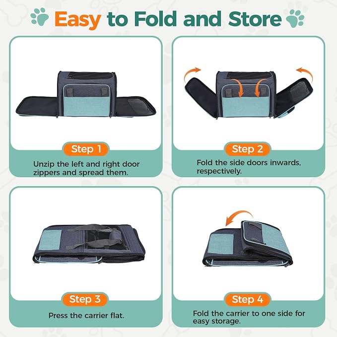 Cat Carrier for Airline Approved: Soft-Sided Cat Carrier Expandable for Small - Image 8