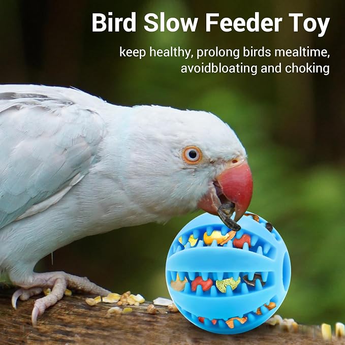 2 Pcs Parrot Feeder Chew Toy Balls, Bird Foraging Interactive Toys, Suitable - Image 5