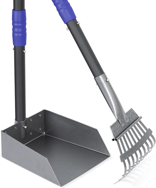 Heeyoo Dog Pooper Scooper, Dog Poop Tray and Rake Set, Pet Waste Removal Scoop by Heeyoo