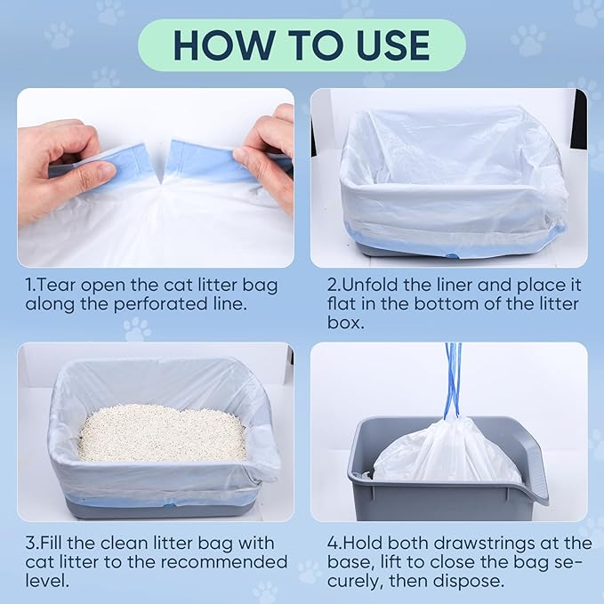 160 Count Cat Litter Box Liners Compatible - Image 6