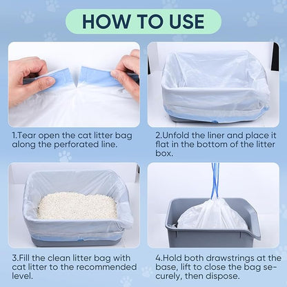 160 Count Cat Litter Box Liners Compatible - Image 6
