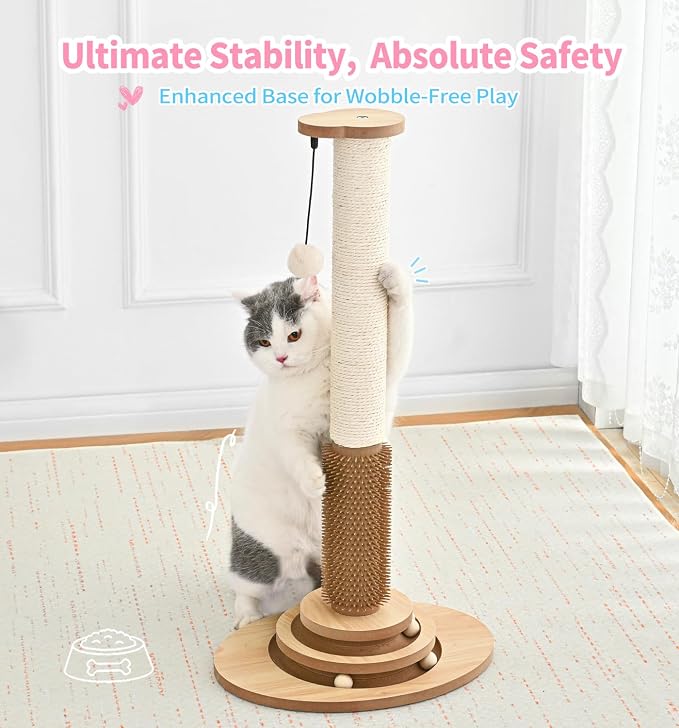 Made4Pets Cat Scratching Post Premium Sisal Cat Scratcher Kitten Toys - Image 5