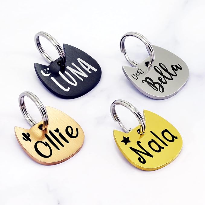 Ultra Joys Cat ID Tag Personalized Pet Tags, Durable Stainless Steel Small Pet - Image 7