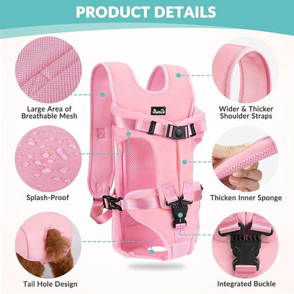 Lukovee Dog Backpack Carrier, Legs Out Easy-fit Dog Front Carrier - Image 3