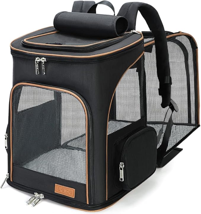 Lekereise Large Cat Backpack Carrier Expandable Pet Carrier Backpack by Lekereise