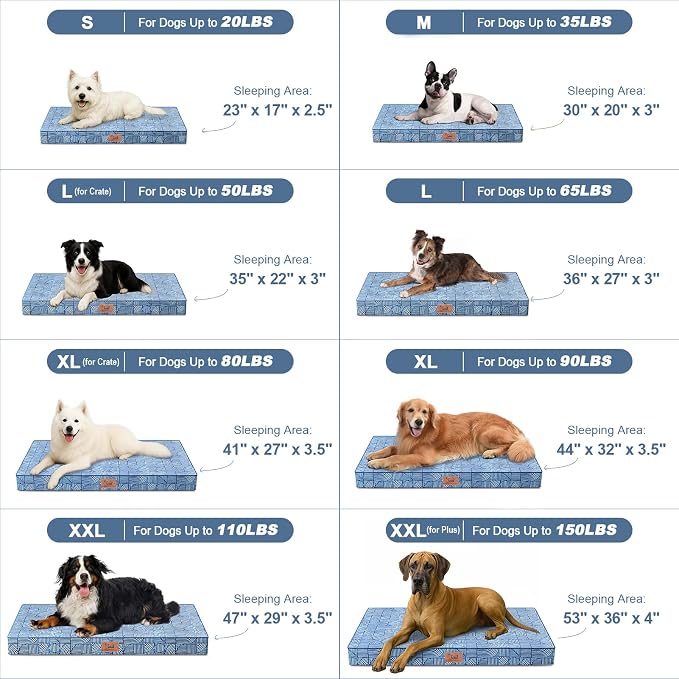 Outdoor Dog Bed for Small Dogs & Cats, Waterproof Dog Crate Mat Orthopedic Egg - Image 3
