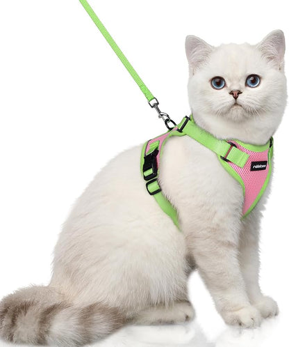 rabbitgoo Cat Harness and Leash Set, Escape Proof Soft Adjustable Vest Harnesses by rabbitgoo