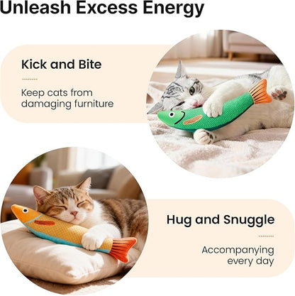 Potaroma Cat Toys Saury Fish, 3 Pack, Catnip Crinkle Sound, Soft and Durable - Image 6
