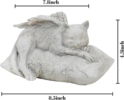 Holiberty Cat Angel Figurine Memorial Pet Stone Statue - Image 6