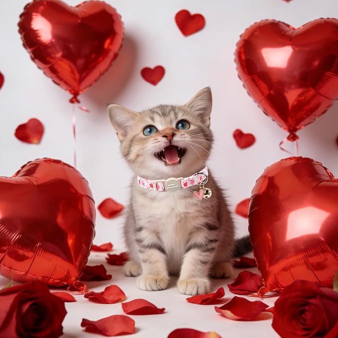 Unique Style Paws Pink Kitten Collars, Cute Valentine Cats Collar - Image 6