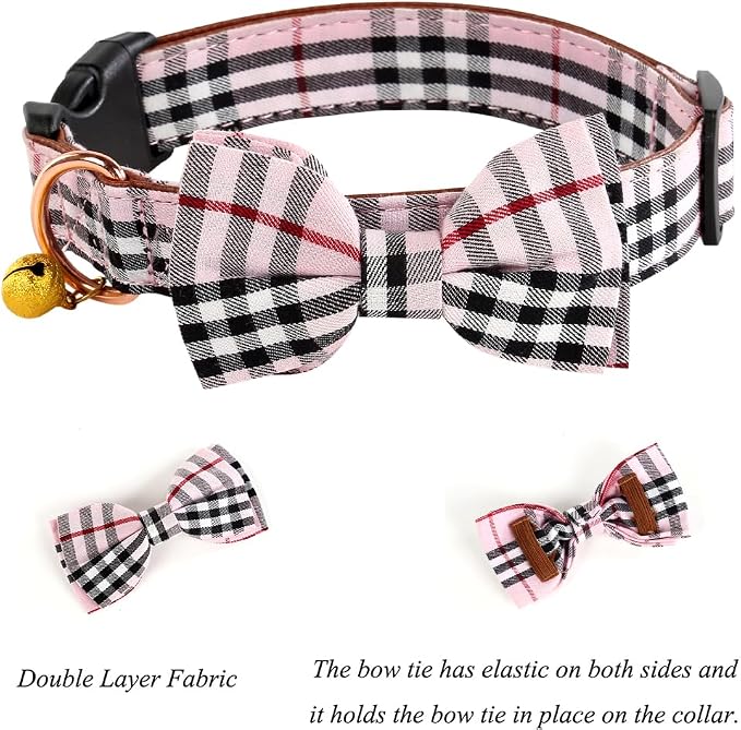 Yizepet Dog Collar with Bow Tie- Adjustable pet Collar - Image 3