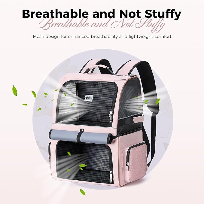 Lekebobor Double Cat Backpack Carrier - Image 4