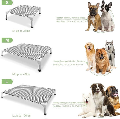 Elevated Outdoor Dog Bed, Large Size, Cotton Material, Non-Slip Feet, Fits up - Image 9