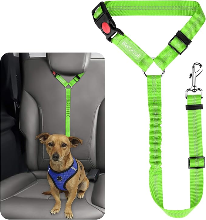 BWOGUE Pet Dog Cat Seat Belt Reflective Car Dog Headrest Restraint Leash by BWOGUEPetHome