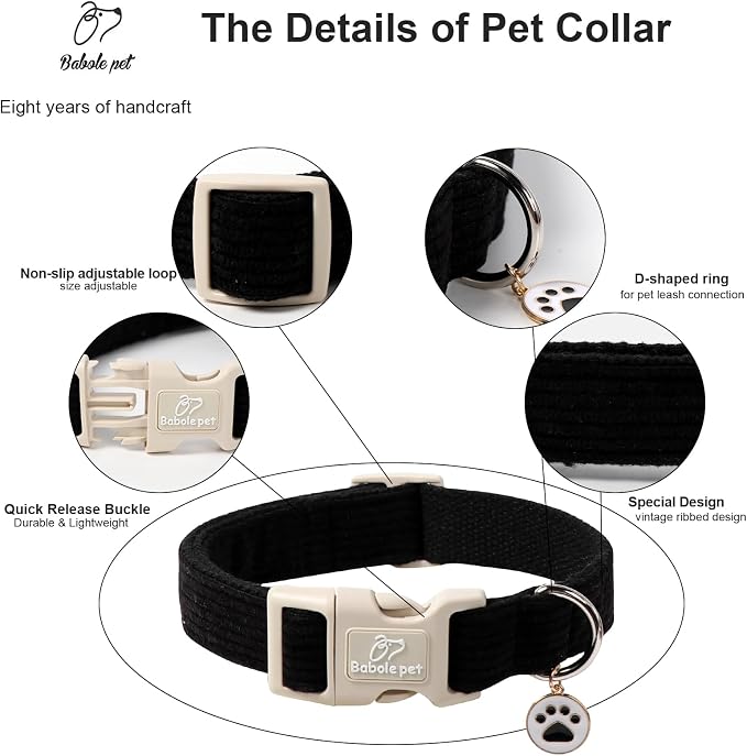 Cute Corduroy Dog Collar - Image 3