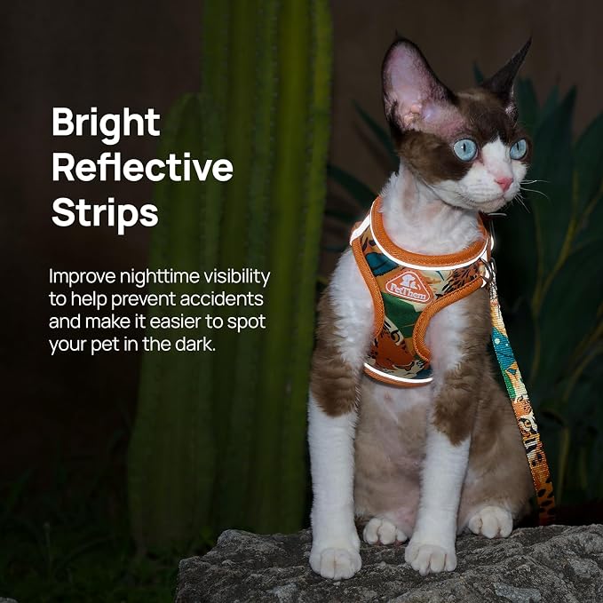 Cat Harness and Leash Set, Step-in Escape Proof Adjustable Vest Harness - Image 3