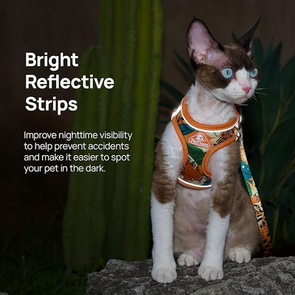 Cat Harness and Leash Set, Step-in Escape Proof Adjustable Vest Harness - Image 3