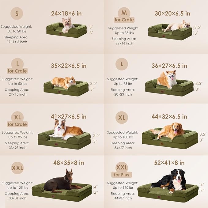 EHEYCIGA Orthopedic Dog Beds Large Sized Dog, Waterproof Memory Foam Pet Bed - Image 2