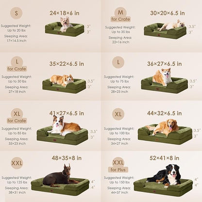 EHEYCIGA Orthopedic Dog Bed for Medium Dogs, Waterproof Memory Foam Medium Pet - Image 2