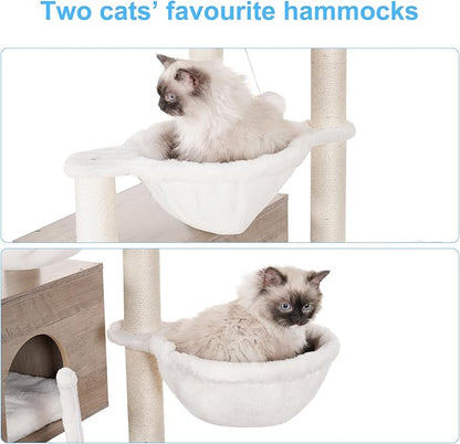 Hey-brother Cat Tree with Litter Box Enclosure, Modern Cat Tower - Image 5