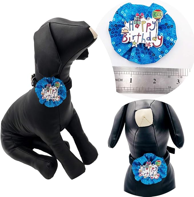 PET SHOW Blue Crown Dog Birthday Party Hat - Image 2