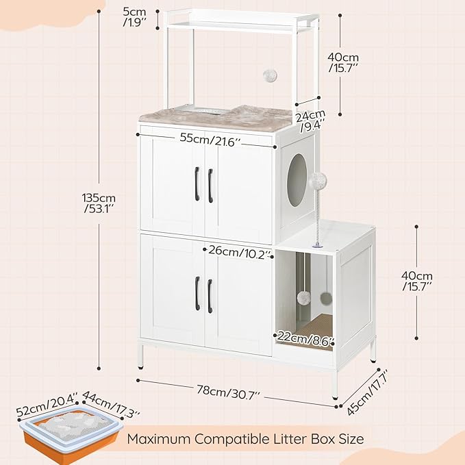 HOOBRO Litter Box Enclosure, Litter Box Furniture - Image 5