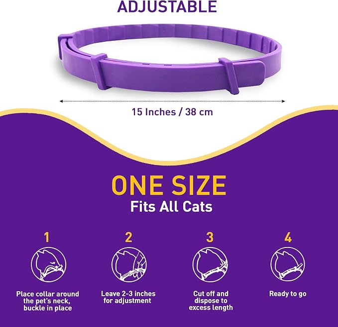 4 Pack Calming Collar for Cats – Pheromone Cat Calming Collar Cat Anxiety - Image 6