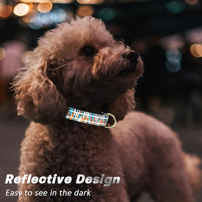 Reflective Dog Collar for Small Dogs, Cute Boho Adjustable Heavy-Duty Nylon - Image 3