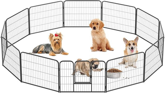 BestPet | Dog Playpen | 24 Inch, 12 Panels | Heavy Duty Metal Pet Exercise Pen by BestPet