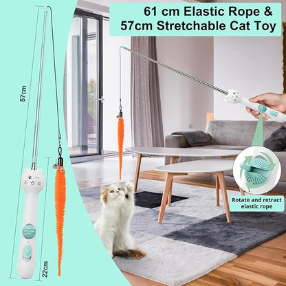 TBTeek Cat Toy, 2in1 Light and Retractable Pole - Image 4
