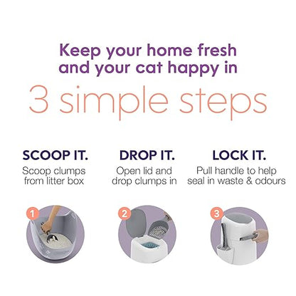 Litter Genie Style Pail Cat Litter Box Waste Disposal System - Image 5
