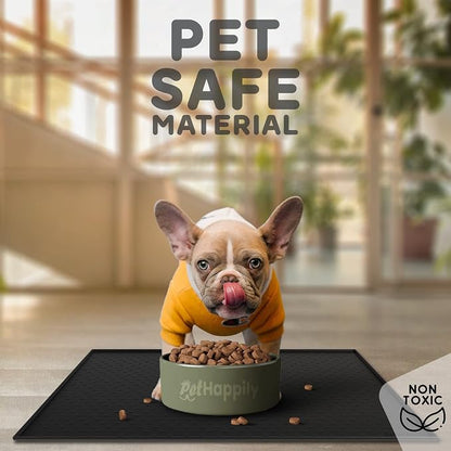 Dog Food Mat - 28x18 Raised Edges Dogs Mat - Image 3