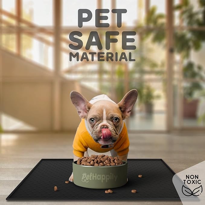 Dog Food Mat - Raised Edges Dogs Mat - Image 3