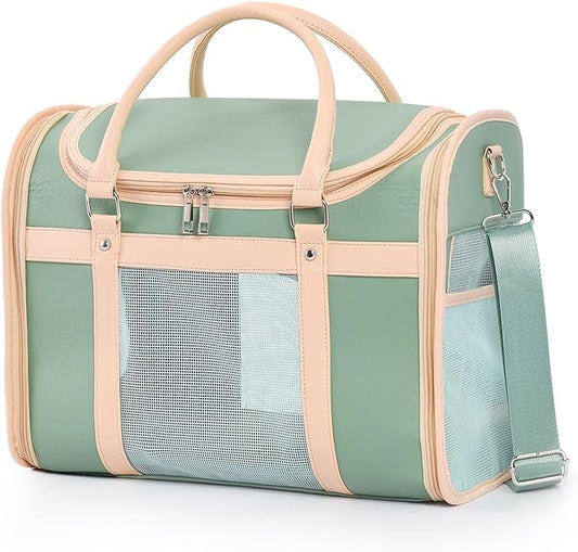 Airline Approved Pet Carrier Backpack, Waterproof PU Foldable Design by Lilliella