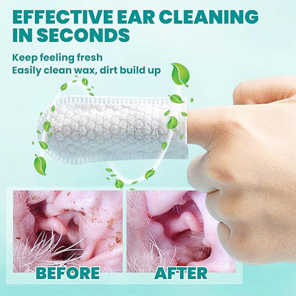 Ear Cleaner Finger Wipes 120 Counts, Dog Ear Cleaner, Grooming Kit Care - Image 4