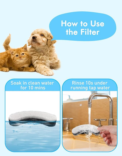 NPET WF100 Cat Foutain, 54oz/1.6L Automatic Pet Water Fountain Dog Water - Image 8