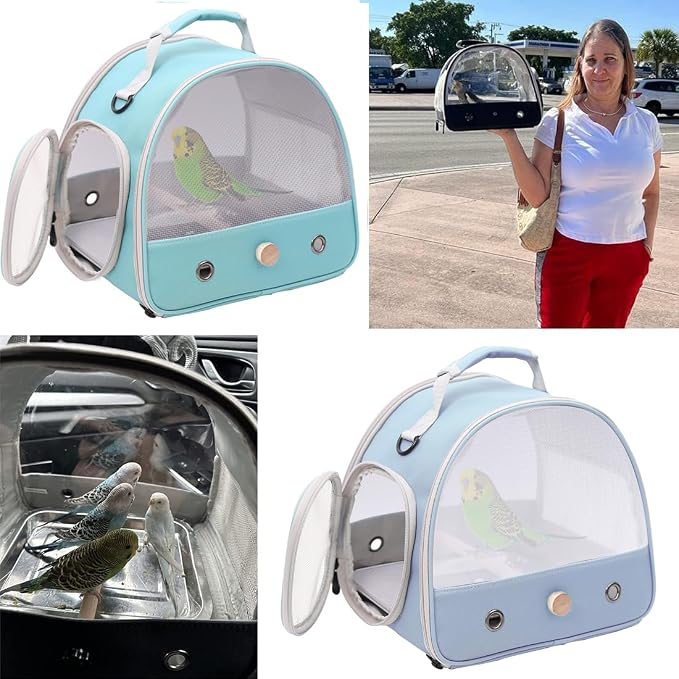 Bird Carrier, Portable Small Bird Parrot Parakeet Carrier - Image 7