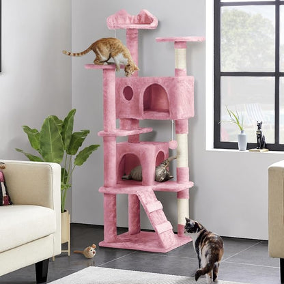 Yaheetech 62in Cat Tree Tower for Indoor Cats, Kitten Furniture - Image 6