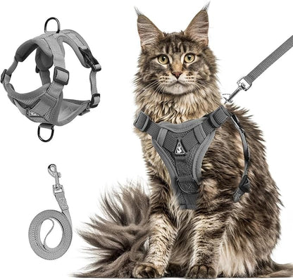 Wanheart Summer cat Chest Harness and Leash, Anti-Escape Adjustable Soft mesh by Unknown