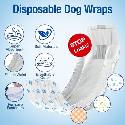 Pet Soft Disposable Male Wrap Dog Diaper - Image 3
