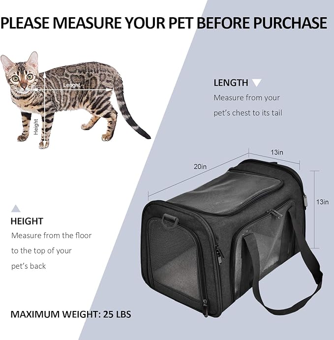 Henkelion Large Soft Sided Cat and Pet Carrier - Image 4